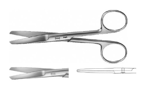 ХІРУРГ. НОЖИЦІ ПРЯМ. Т/Т 145MM